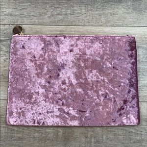Rose Crushed Velvet Clutch